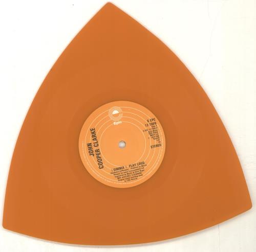 John Cooper Clarke Gimmix - Orange Vinyl UK shaped picture